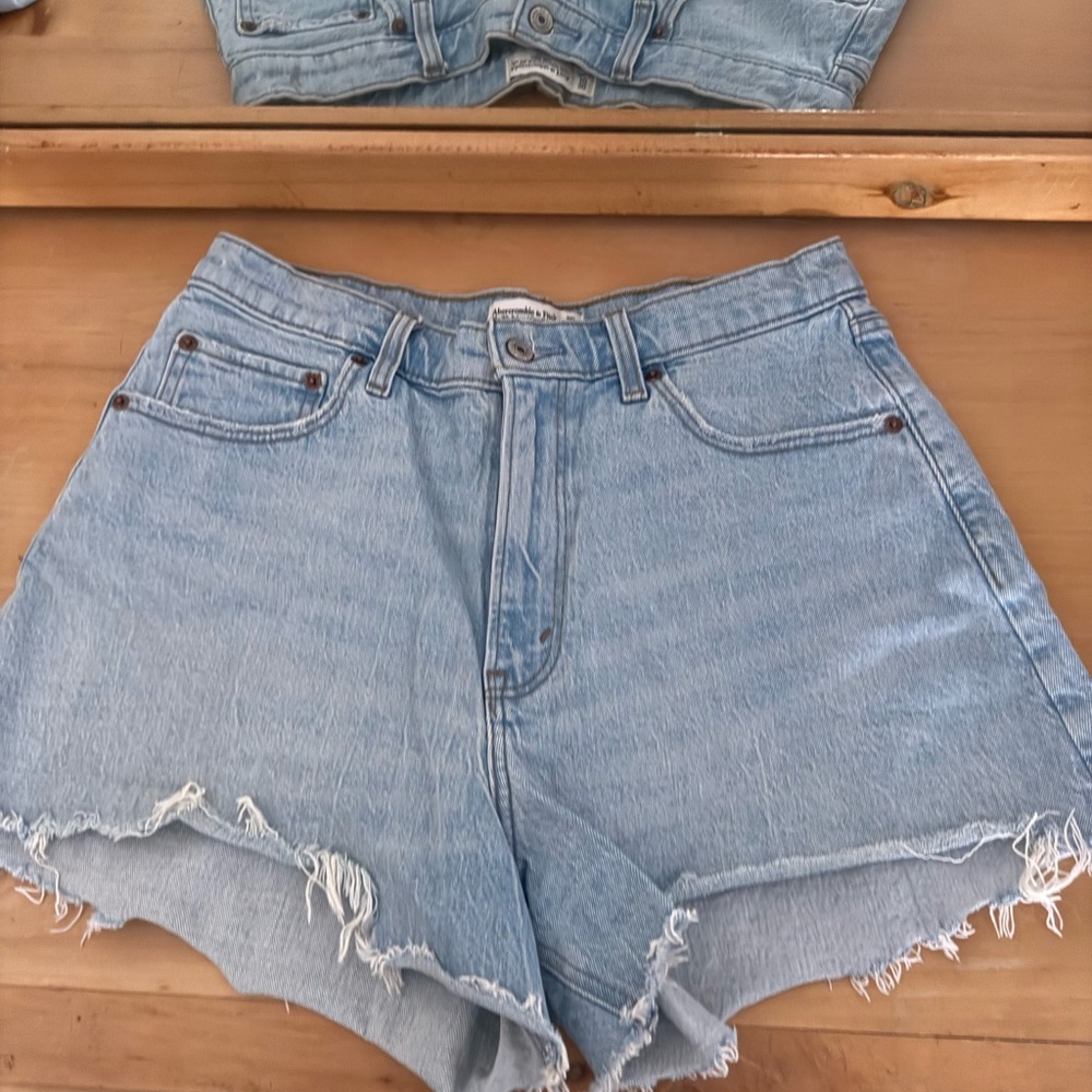 Abercrombie & Fitch Light Blue Jean Shorts